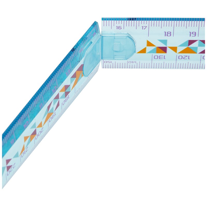 Helix Oxford Geo 30cm Folding Ruler - Orange