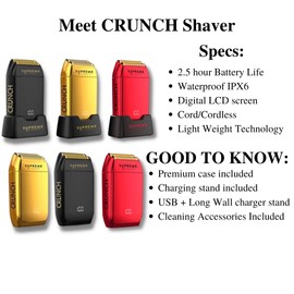 Supreme Trimmer Barber Haircut Kit Hair Trimmer & Men's Foil Shaver Professional Beard Trimmer - ST5220 & STF602 Red Combo