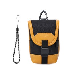 Top shine Golf Rangefinder Case, Easy Open and Close Distance Meter Case with Carabiner Laser Distance Meter Case Lightweight PU Leather Golf Ball Case Golf Distance Meter with Digital Camera Green