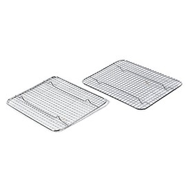 Great Credentials© Heavy-Duty Cooling Rack, Cooling Racks, Wire Pan Grade, Commercial Grade, Oven-Safe, Chrome (8 x 10 Inch)