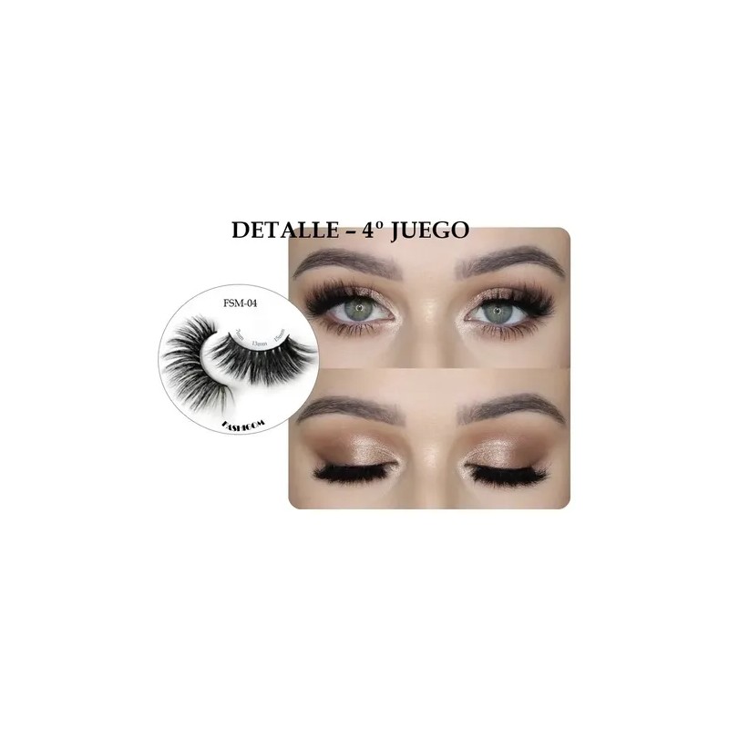 Pestañas Magnéticas Maquillajes Reutilizable Super Suave 8x1