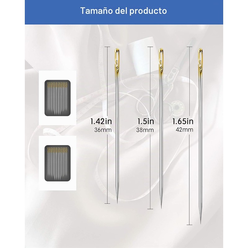Agujas de coser autorroscantes CHAFFIT 48 pcs – 3 tamaños