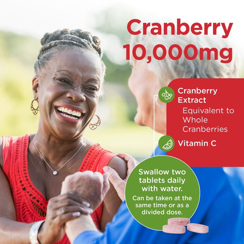 Healthspan Cranberry 10,000mg | 120 Tablets | 10,000mg Whole Cranberries|