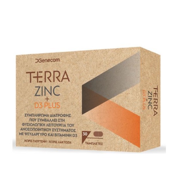 Genecom Terra Zinc & Vitamin D3 Plus, 30 Tabs
