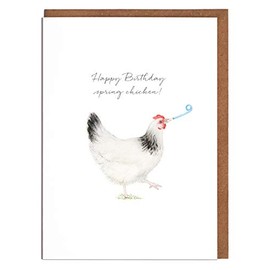 Lottie Murphy Chicken Birthday Card - 'Happy Birthday Spring Chicken!' - Card for Her - Card for Him