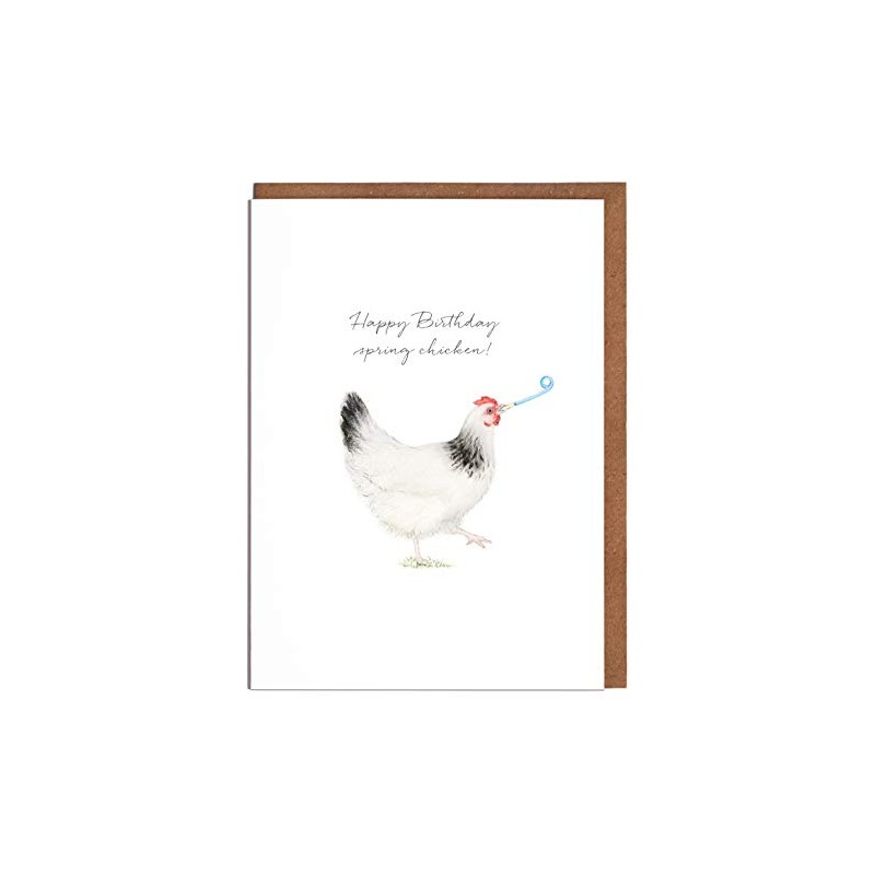 Lottie Murphy Chicken Birthday Card - 'Happy Birthday Spring Chicken!'