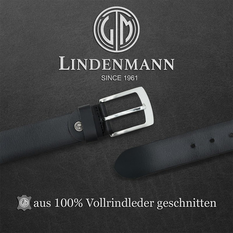 Linden Mann/Full Buffalo 4 mm Real Leather Men's Belt, full-grain
