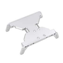FACCNOY Aluminum Alloy Chassis Skid Plate Transmission Plate for 1/10 RC Crawler Axial Capra 1.9 Unlimited Trail Buggy UTB Currie F9 Upgrade Parts (Silver)