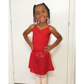 Stelle Ballet Skirts for Girls Toddler Dance Skirt Chiffon Kids Ballet Wrap Skirts (Red (Adjustable Tie), 10-12 Years)