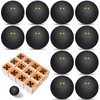 12 Pcs Squash Balls 38 mm Double Yellow Dot Professional
