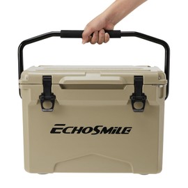 EchoSmile 25/30/35/40 Quart Rotomolded Cooler, 5 Days Protale Ice Cooler, Ice Chest Suit for BBQ, Camping, Pincnic, and Other Outdoor Activities