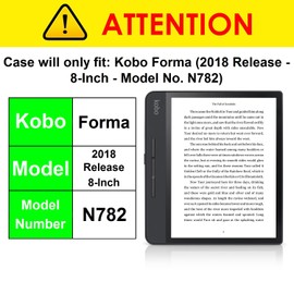 FOREFRONT CASES Case for Kobo Forma - Magnetic Protective Case Cover for Kobo Forma 2018 - Shell Design - Auto Sleep Wake Function - Thin Lightweight - Black