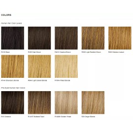 HAIR U WEAR Jessica Simpson 21" HUMAN HAIR Hair Clip-in Extensions | Select Your Color! - R5HH Light Reddish Brown