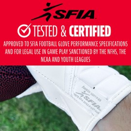 Franklin Sports Hi-Tack Premium Football Receiver Gloves - White - Adult XX-Large