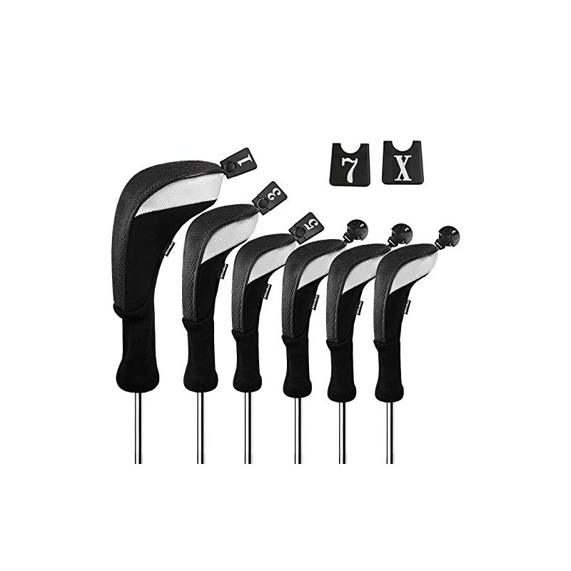 Andux Golf Headcover Set Long Neck (3 Hybrid Covers +