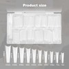 Nivofu 480 Piezas Uñas Postizas Largas y Transparentes, No C