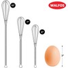 Walfos Mini Whisk,304 Stainless Steel Small Whisk, 5+7+10in Wisking Tool