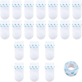 Voarge 20pcs Disposable Dog Boots for Injured Paws, Dog Socks to Stop Licking Paws with Paw Bandage, Bandage For Injured Paws Stop Licking (M)