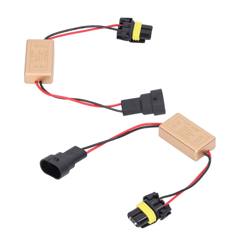 2PCS 50W LED Strobe Controller Continuous Strobe ABS Fog Light