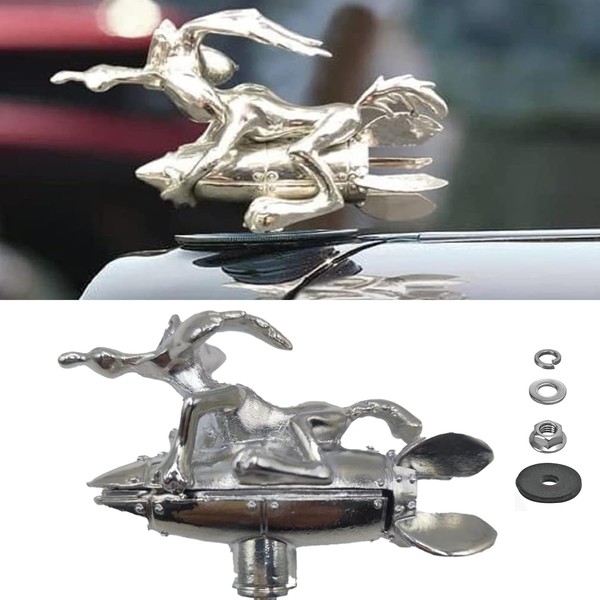 Rneswi Hood Ornaments for Vehicles Coyote Hood Ornament Made of Alloy for All Types of Cars Hoods Motorcycle Styling
