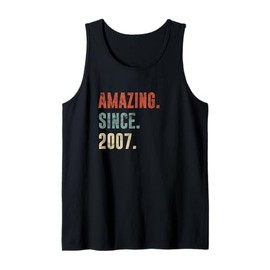 Vintage 2007 18th Birthday Idea for Amazing Since 2007 Tank Top