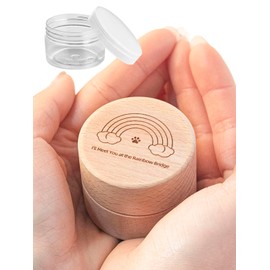 Small Pet Urns for Dog Ashes, Mini Cremation Urn for Pet Ashes, Pet Hair Keepsake Box, Tiny Urn for Dog or Cats Ashes, Small Urn for Ashes, Rainbow Bridge Dog or Cat Memorial Gifts