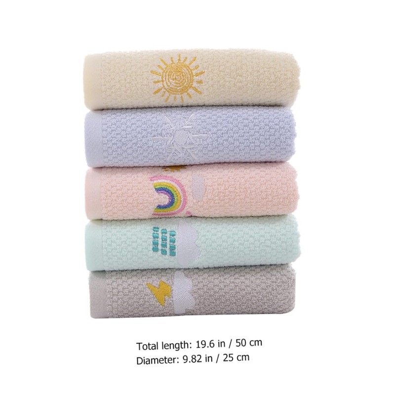IWOWHERO 5 Pcs Cotton Cotton Absorbent Towel Towel for Children