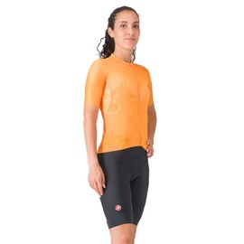 CASTELLI Women’s Prima 2 Short, Endurance Shorts for Road and Gravel Biking with Seat Pad & High-Visibility Reflective Tabs - Black/Black - Medium
