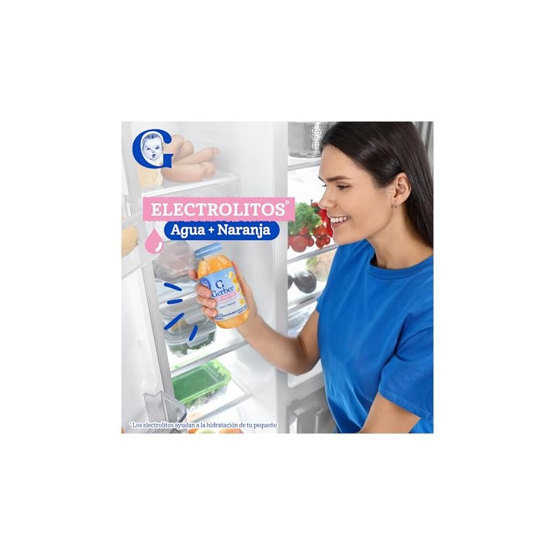 Gerber Electrolito Etapa Naranja Paquete Frascos 230