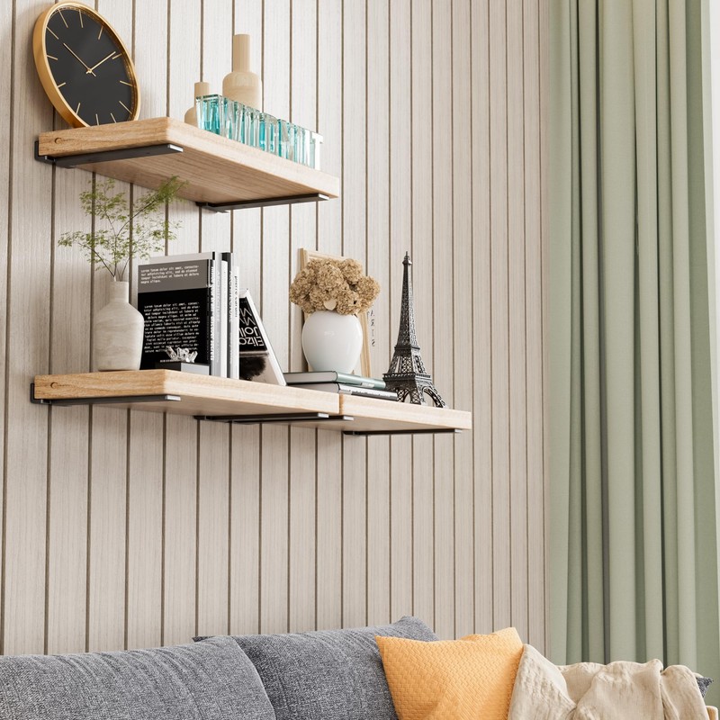 Hidden L Floating Shelf Brackets 10 Inch, 6 Pack Heavy