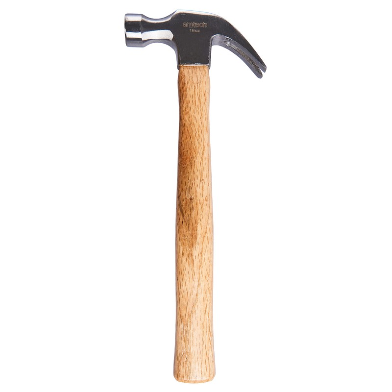 Amtech A0400 16oz (450g) Claw Hammer with Wooden Handle