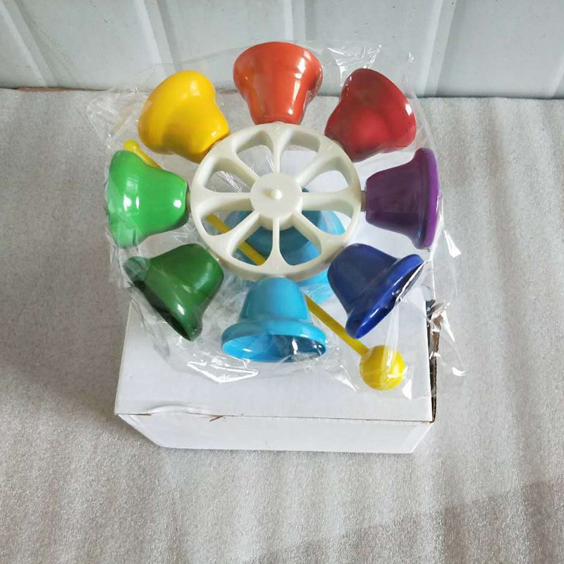 Musical Bell Toy 8 Notes Metal Bells Colorful Musical Toy