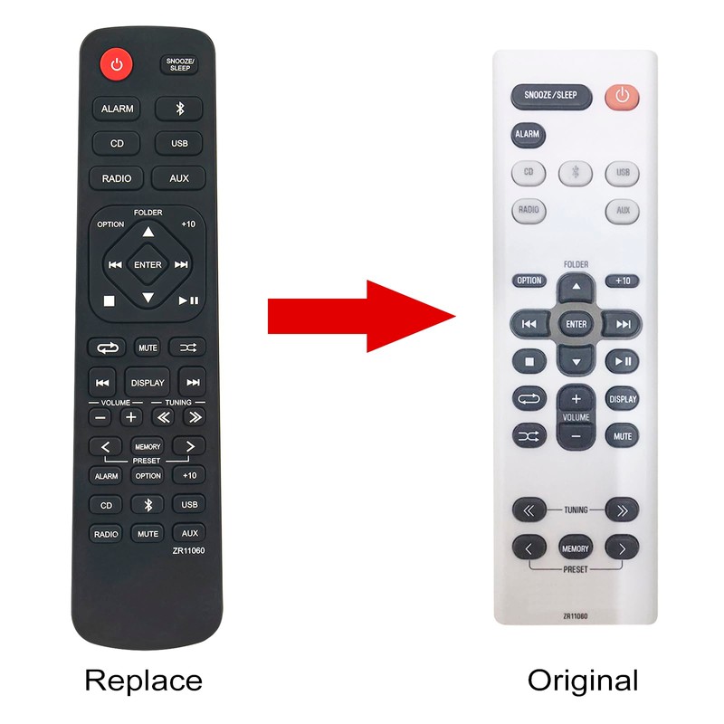 AULCMEET ZR11060 New Replace Remote fit for Yamaha Micro CD