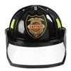Aeromax Firefighter Helmet with Movable Visor, Black, Adjustable Size