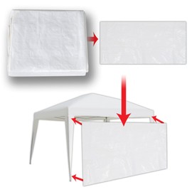 Strong Camel 13'x6.4' Sidepanels for 10'x13' EZ Pop Up Canopy Tent Gazebo Sidewall (1 Pcs Without Windows)