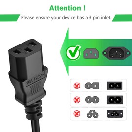 J-ZMQER 5ft AC Power Cord Cable Compatible with Vogelzang VG5790 Hopper Pellet Stove 3-Prong Wire