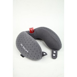 Be Relax Pure Travel Pillow Made of Organic Cotton, Reusable Heat Patch and Ergo Smart Flatback (Carbon Grey)