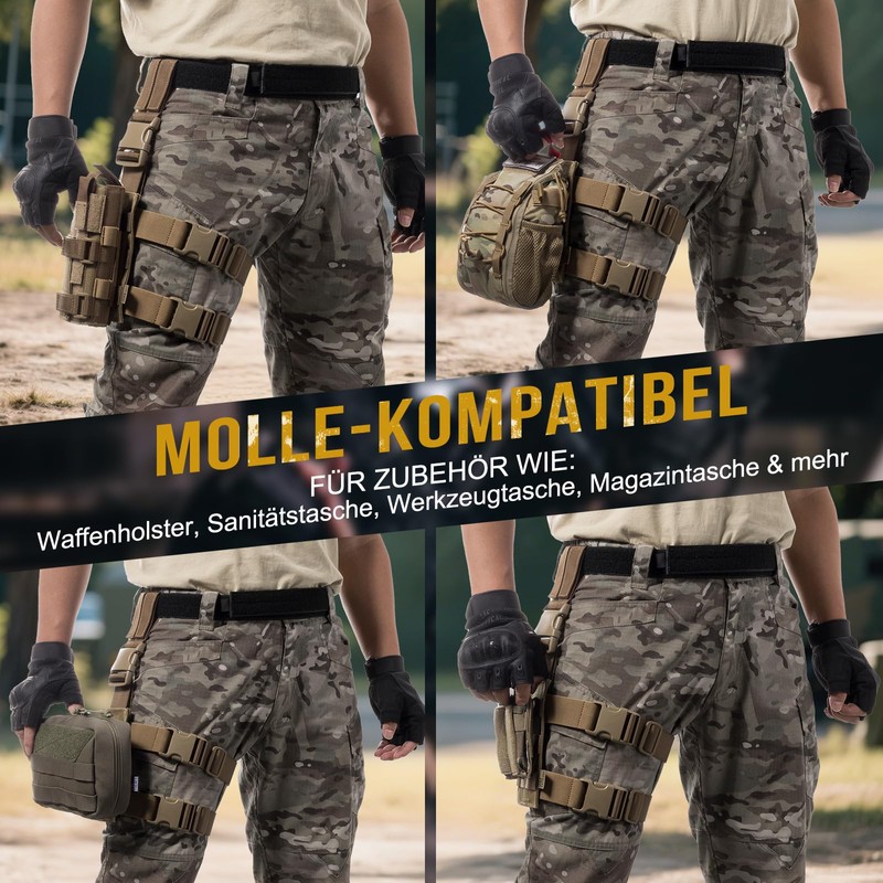 OneTigris Drop Leg Holster Adjustable, Mini MOLLE Holster Leg Holder