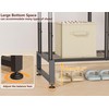 Double Rods Clothes Rack Clothing Rack with 4 Tier Storage