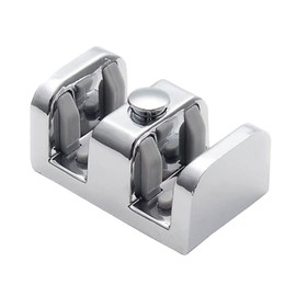 Gordon Glass® Shower Door Bottom Guide for Frameless Bypass Shower Enclosures up to 3/8" Thick Glass (Chrome)