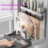 Vilemoon Multifunctional Cutting Board, Knife Drying Rack Kitchen Countertop Pot