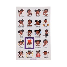 Value Your Vibes Daily Vibe Check Magnet [Spanish] - Black Feelings & Emotions Chart - 8.5” x 5.5” - Two-Piece Magnet Set (Child [Spanish])