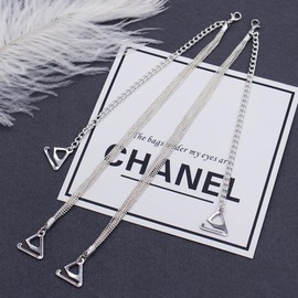 PurpleYu 2 Pairs Rhinestone Rose Flower Bra Straps Adjustable Detachable Metal Shoulder Straps for Strapless Bras and Dresses Silver