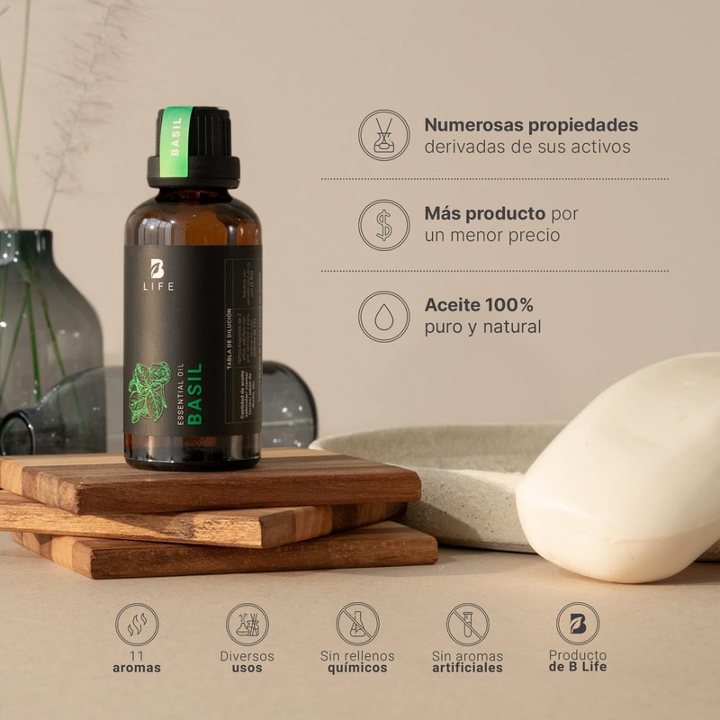Aceite Esencial con Ingredientes Puros y Naturales, Aromalogía de 50