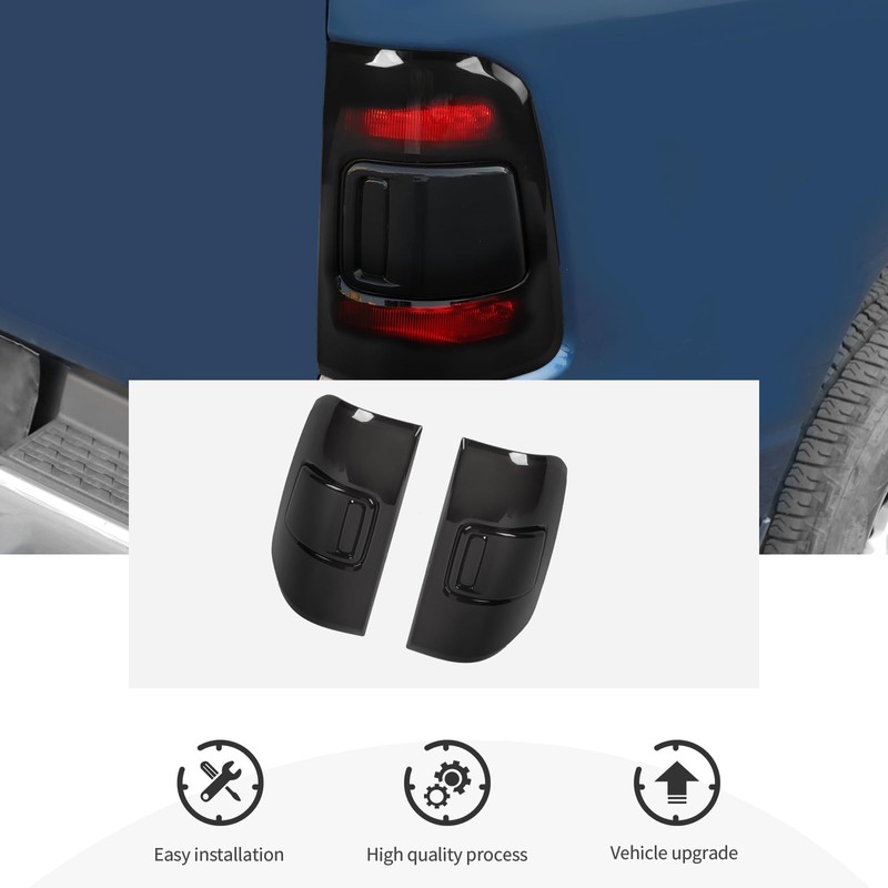 CheroCar Smoked Black Tail Light Lamp Cover Guard Trim Decoration