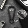 KCFEV Black Titanium Carabiner, Minimalist Keyring Key Clip EDC Quick
