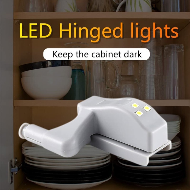 Raguso Pack of 10 White Interior Sensor Hinge LED Light
