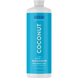 MineTan Spray Tan Solution | Coconut Water - Best Sunless Fake Tanning Solution for a Super Dark Brown Finish, Ultra Hydrating, Rapid Fast Dry, 1 Hour Express, Salon Professional Formula, 33.8 Fl Oz