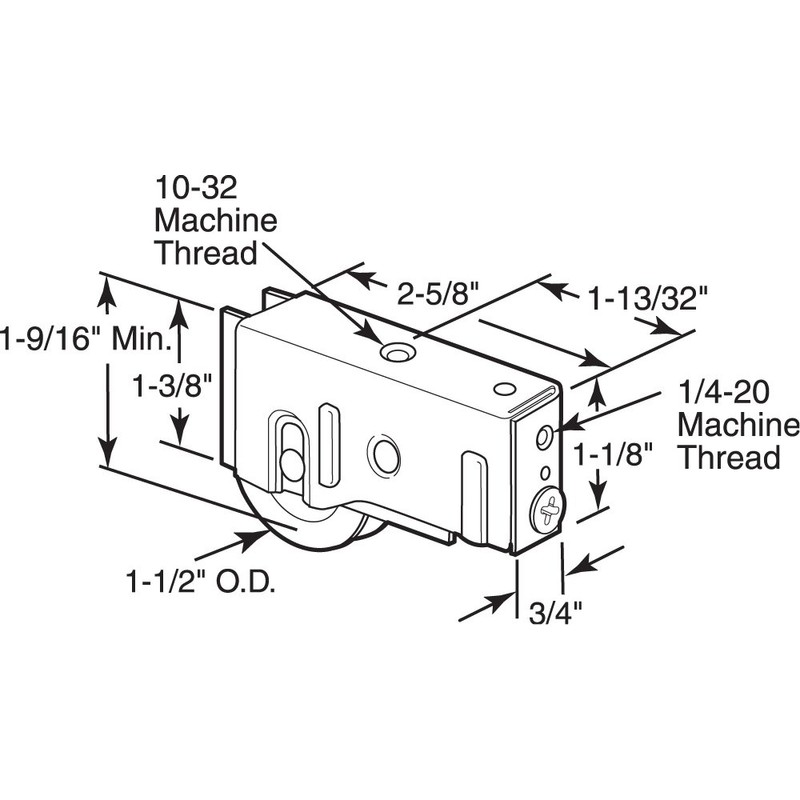 Prime-Line D 1860 Keller Sliding Glass Door Roller Assembly (Single