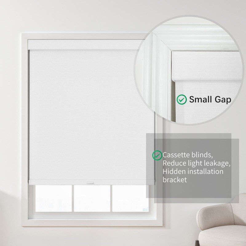 NUTRO CHILL Blackout Window Blinds Cordless, Spring System Window Shades